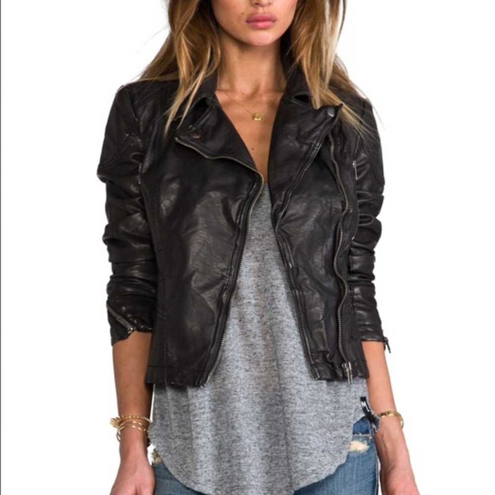 4TH SALE! Free People vegan leather jacket